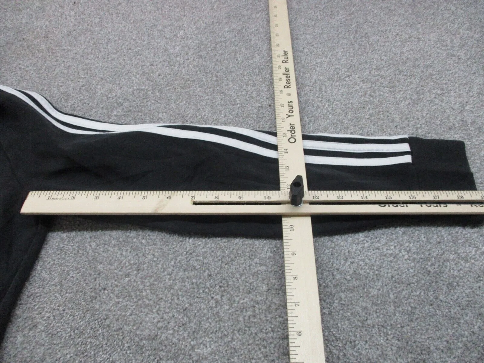 Adidas Activewear Hoodies Women's Medium M Black Long Sleeves Pullover 3 Striped