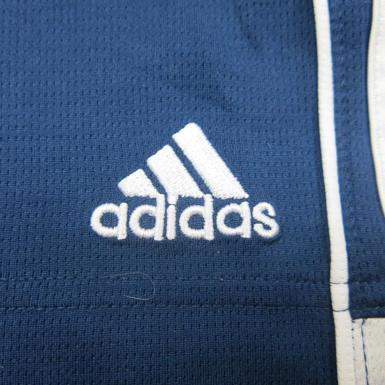 Adidas Athletics Shorts Running Boys Medium Blue 3 Striped Stitch Sports Logo