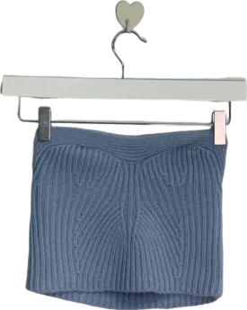 Andreea Tincu Blue Knitted Mini Skirt UK 6