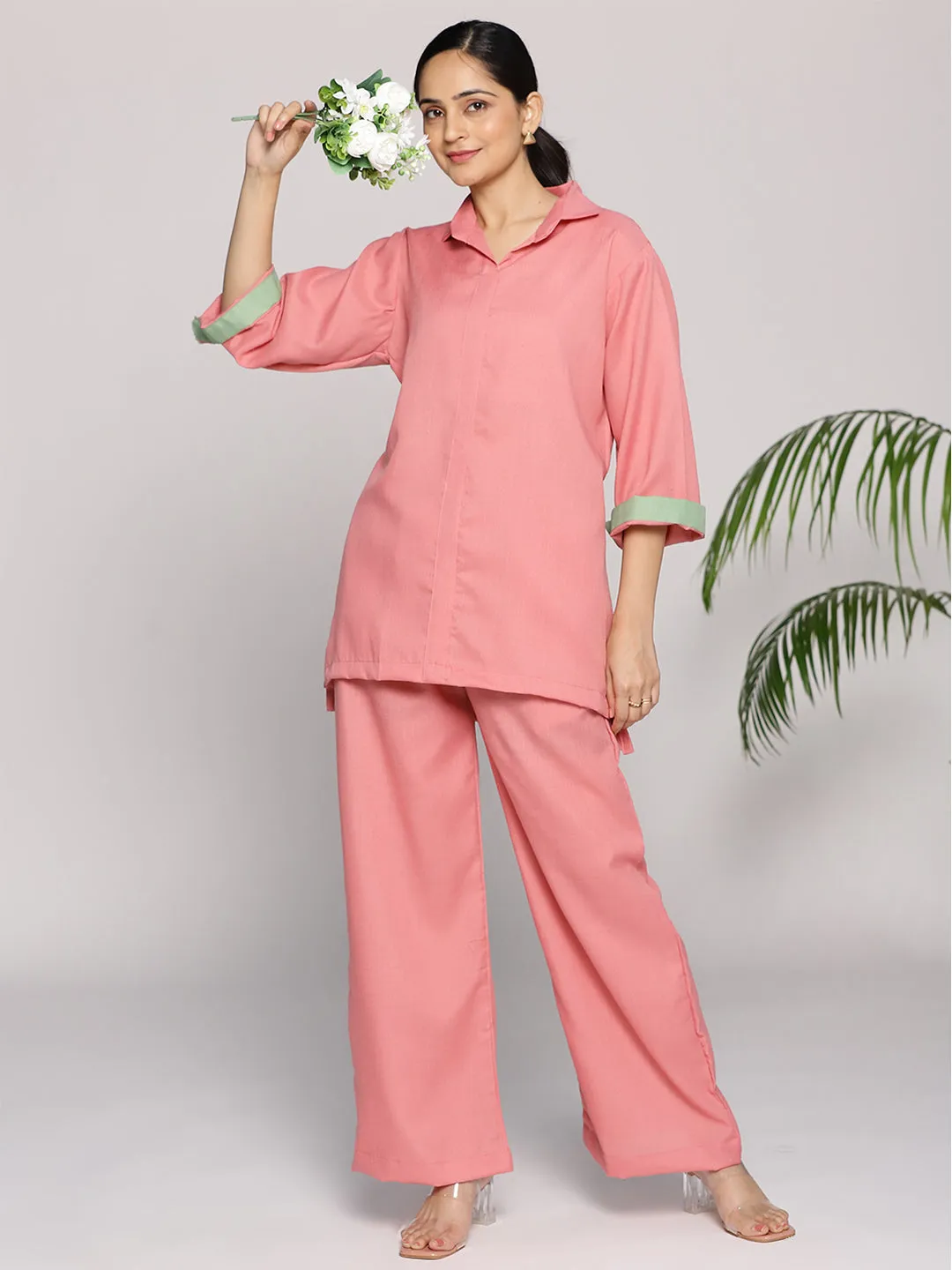 Blush CottonSlub ShirtTop