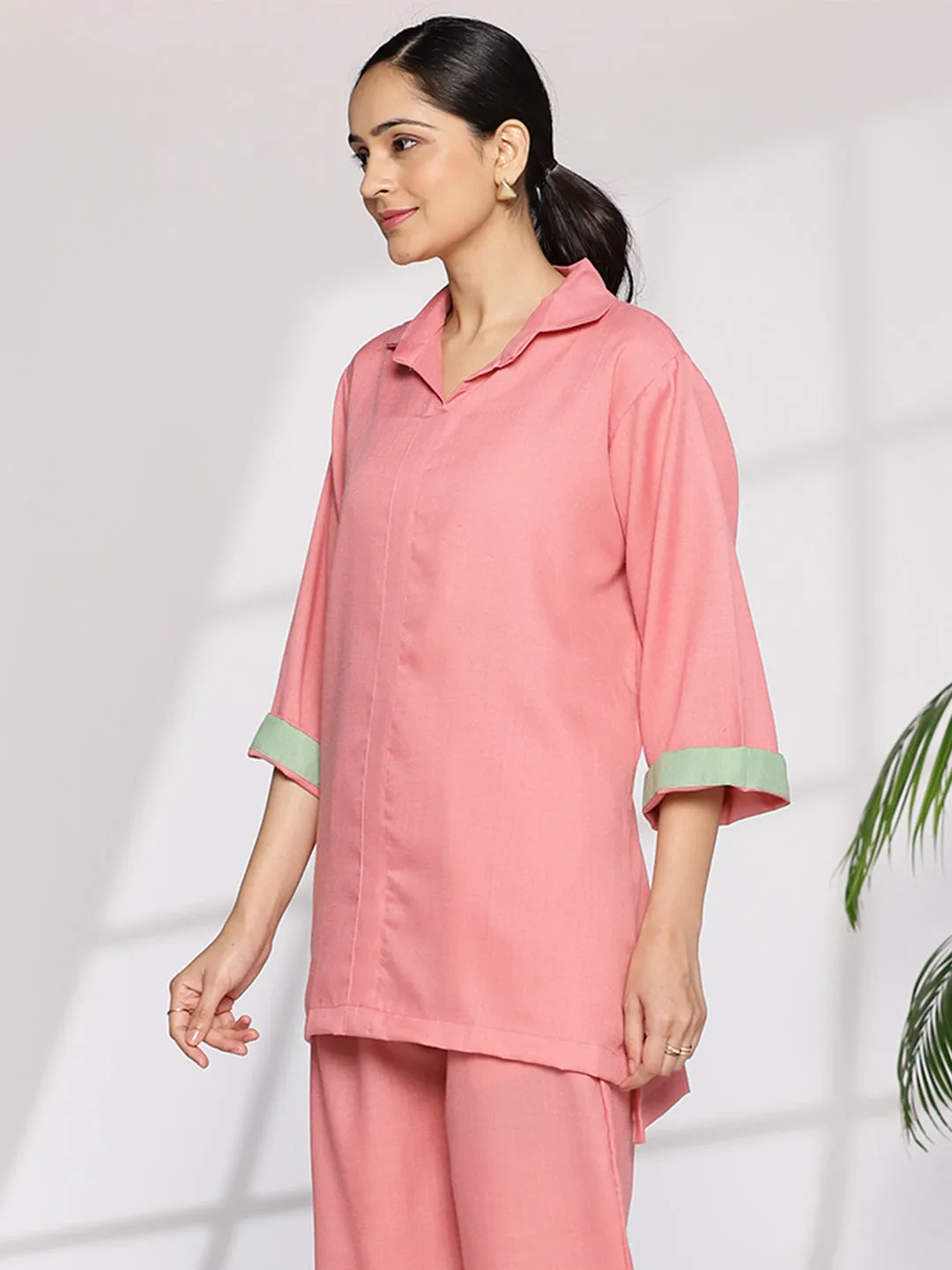 Blush CottonSlub ShirtTop