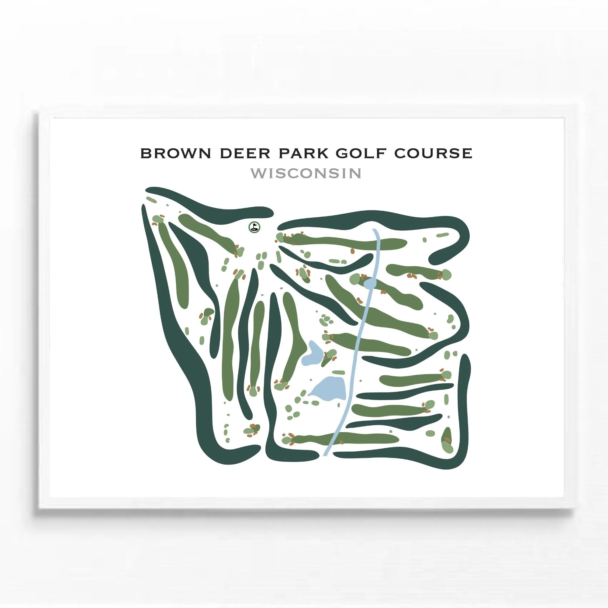 Brown Deer Park Golf Course, Wisconsin - Printed Golf Courses