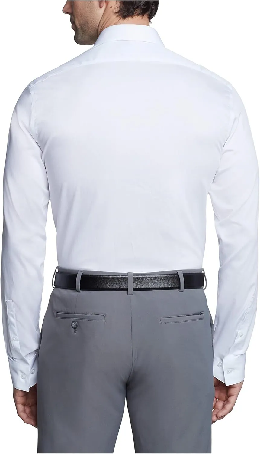 Calvin Klein Men's Slim Fit Non Iron Solid Dress Shirt - Amazon Exclusive