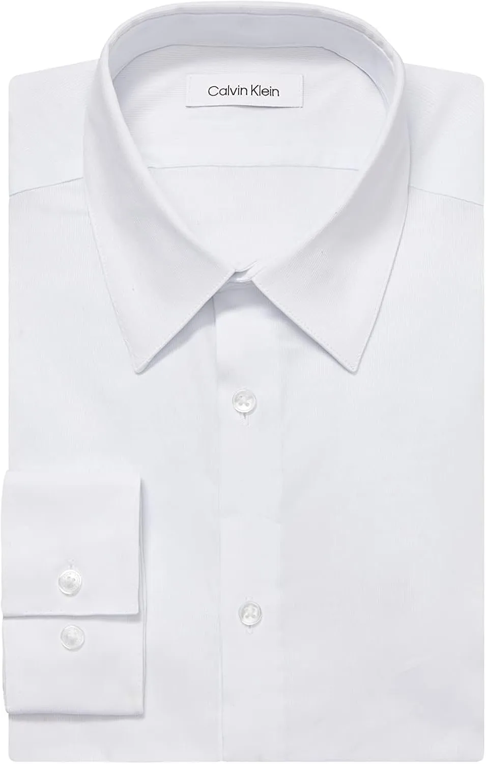Calvin Klein Men's Slim Fit Non Iron Solid Dress Shirt - Amazon Exclusive