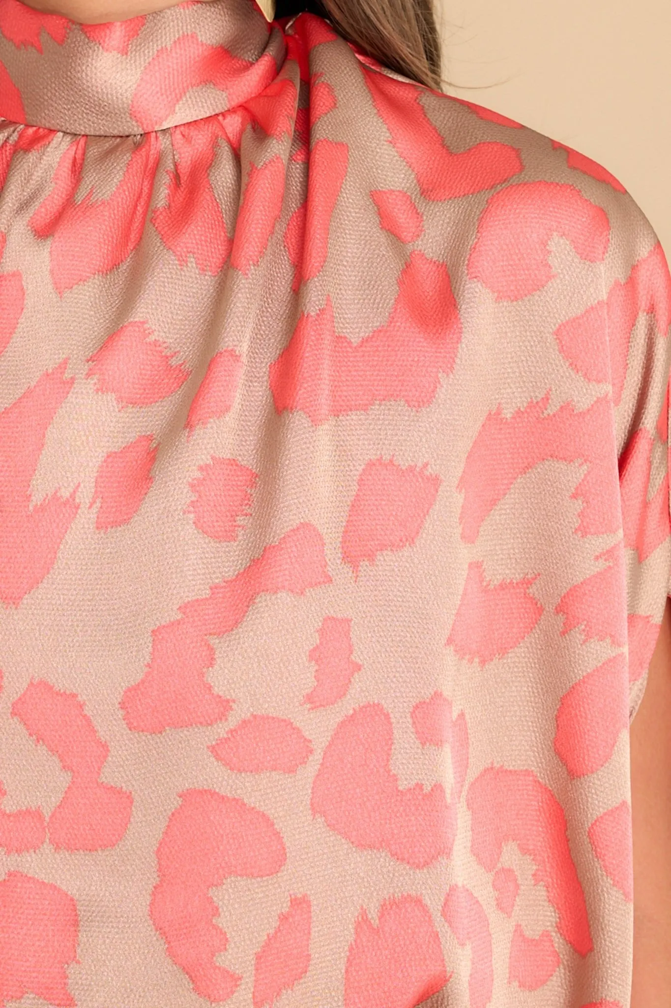 Change In The Air Coral Leopard Print Dress