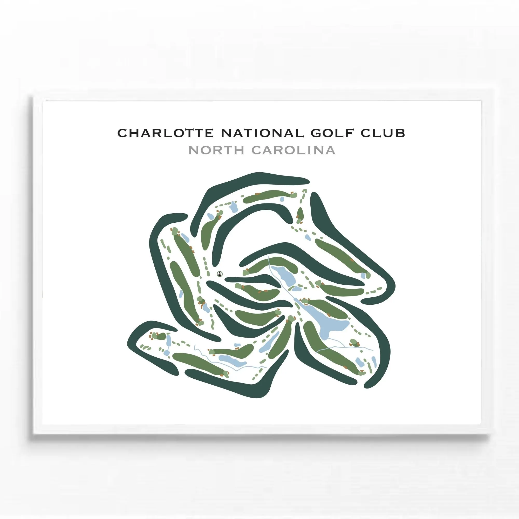 Charlotte National Golf Club, North Carolina - Printed Golf Course