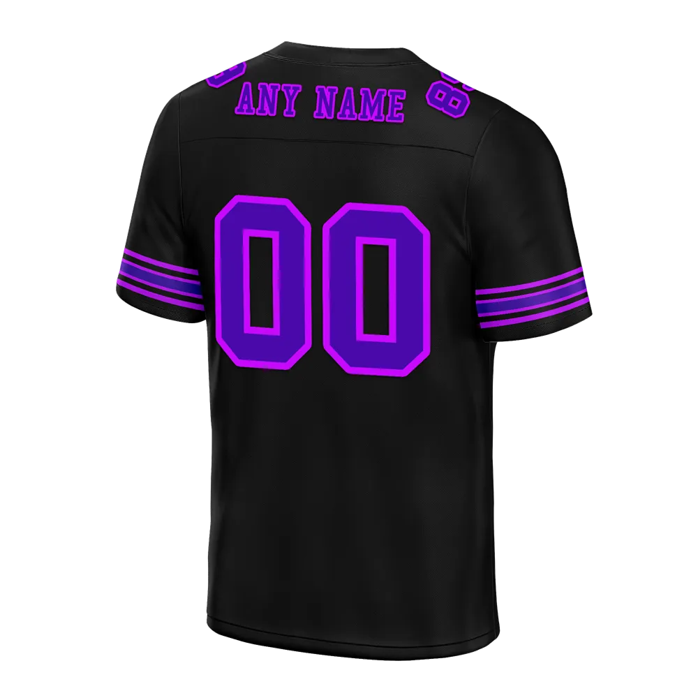 Custom Black Drift Fashion Purple Personalized Authentic Football Jersey FBJ02-bc0fb08