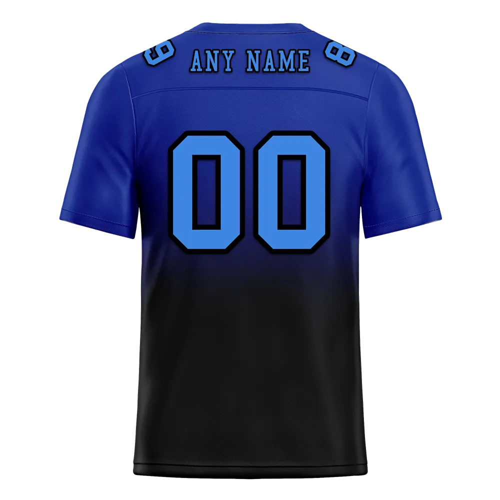 Custom Blue Black Fade Fashion Blue Personalized Authentic Football Jersey FBJ02-bc0f0c7
