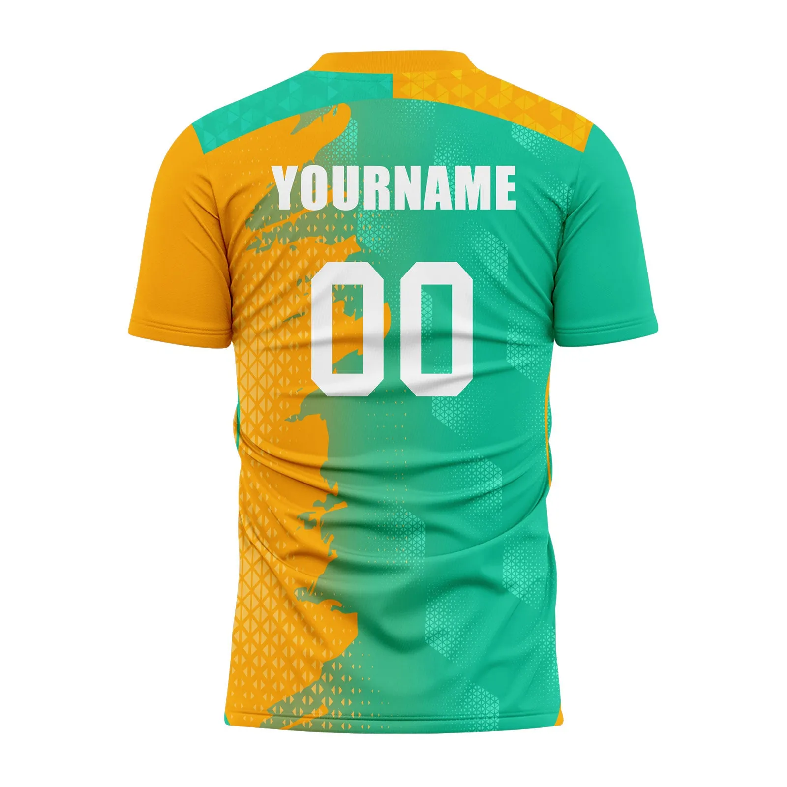 Custom Green Yellow Soccer Sets Jersey Personalized SCJ101-D020210-6