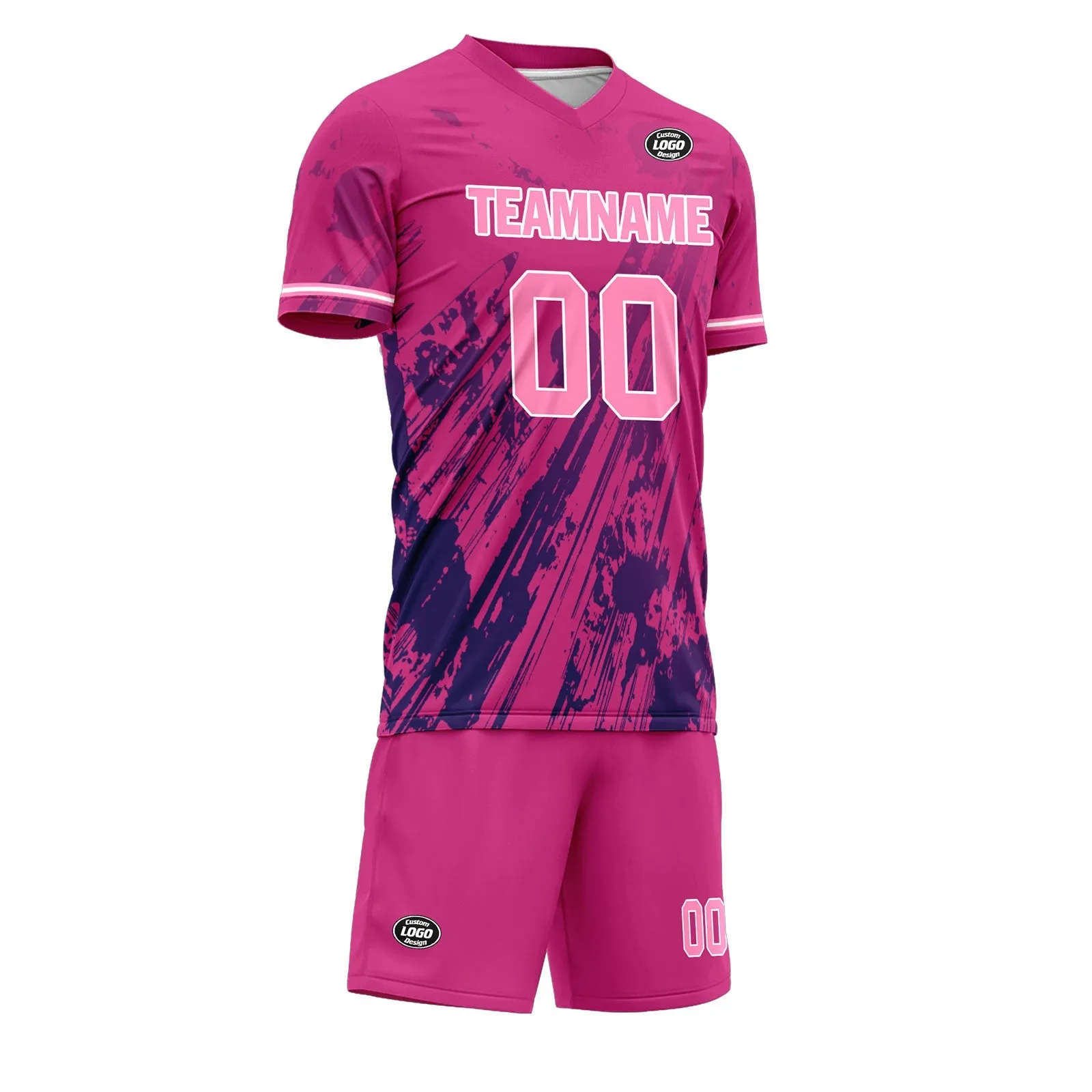 Custom Pink Soccer Sets Jersey Personalized SCJ101-D28034