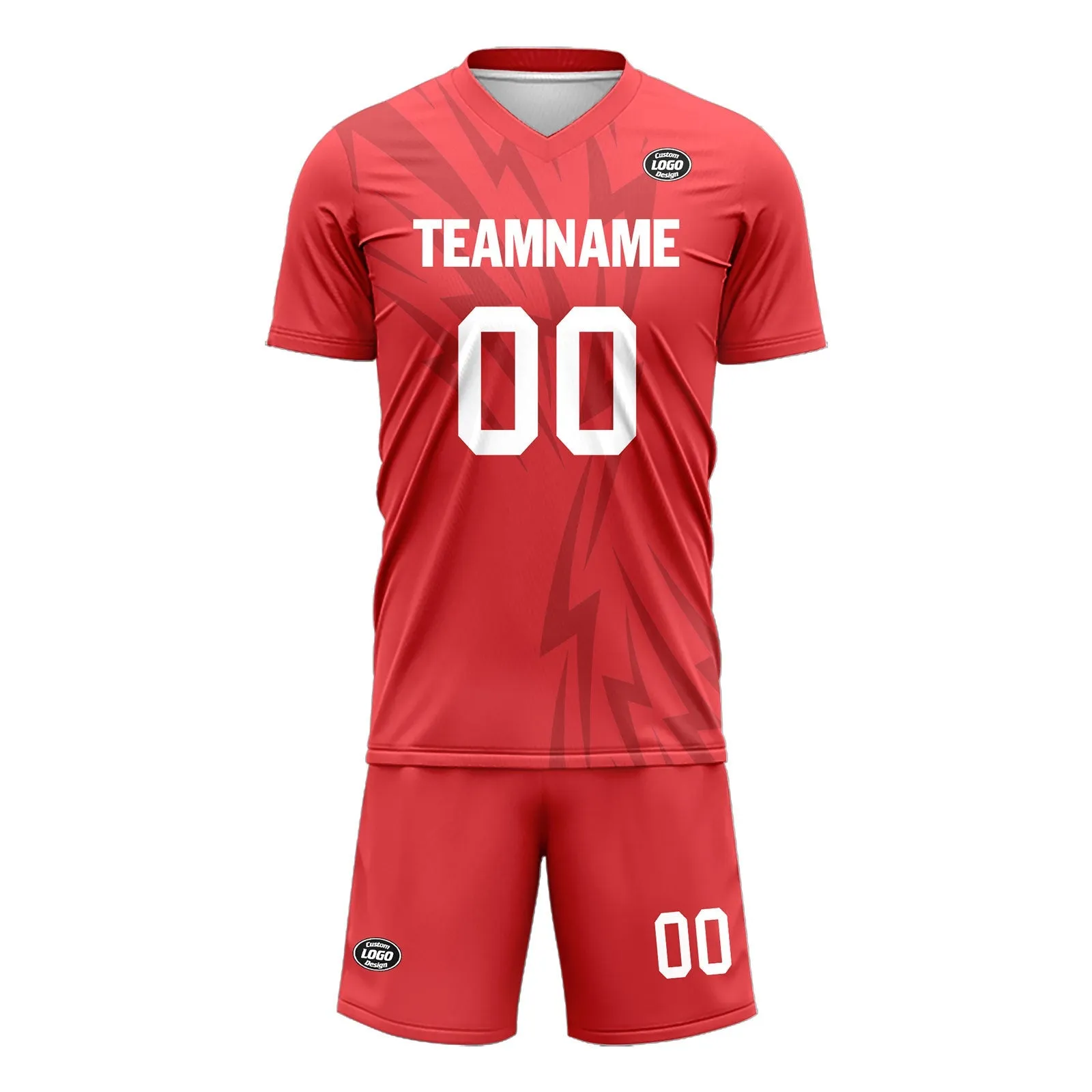 Custom Red Soccer Sets Jersey Personalized SCJ101-D28014