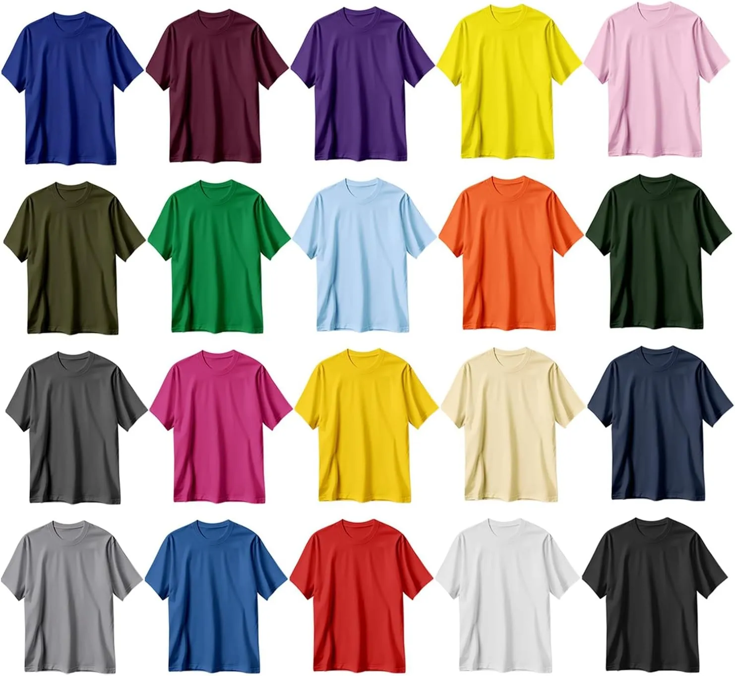 Custom T Shirts for Men Women Made in USA Bulk Customized Shirt Text/Photo Front Back Print Personalized Cotton T-Shirts