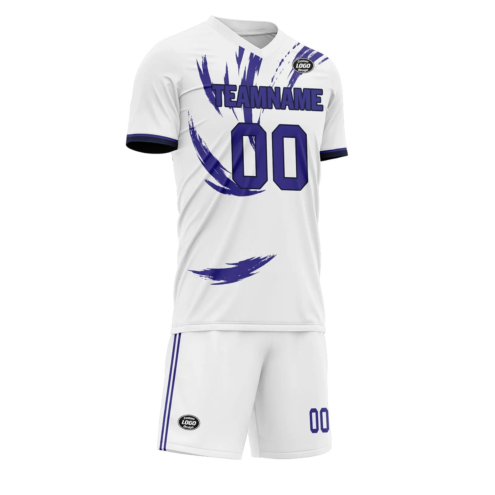 Custom White Purple Soccer Sets Jersey Personalized SCJ101-D28041