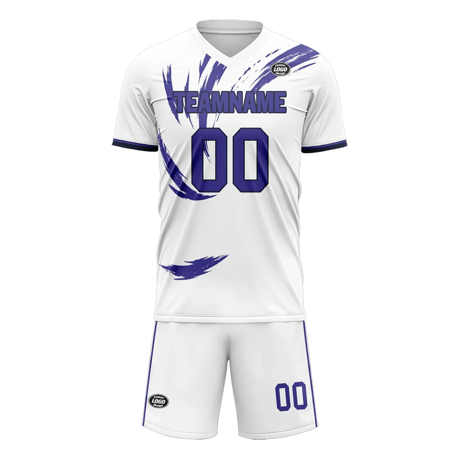 Custom White Purple Soccer Sets Jersey Personalized SCJ101-D28041