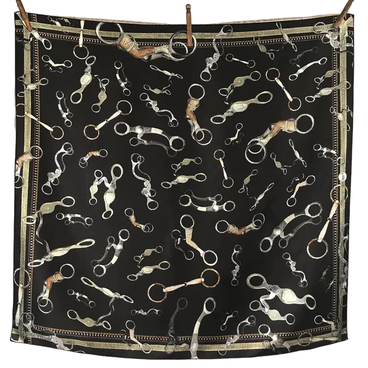 Fringe Scarves Women's Bits Black Bandana