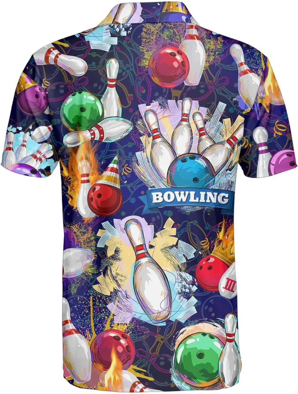 Funny Casual Golf Pattern Polo Shirts for Men Golf Polos Pattern Mens Polo Shirts Short Sleeve Button Up Shirt Men