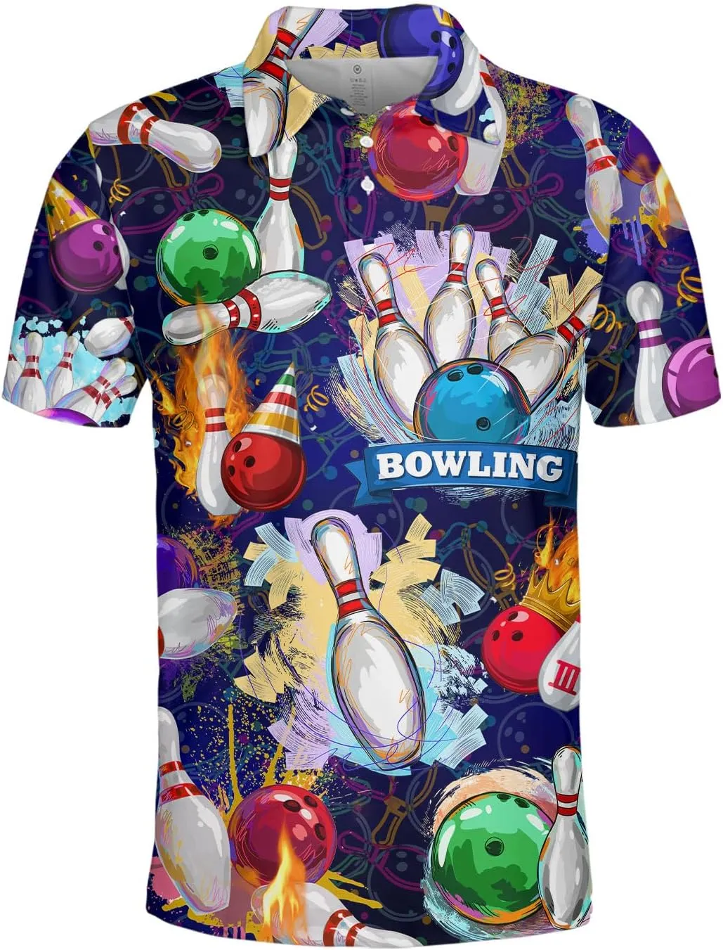 Funny Casual Golf Pattern Polo Shirts for Men Golf Polos Pattern Mens Polo Shirts Short Sleeve Button Up Shirt Men