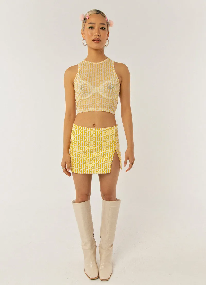 Higher Power Mini Skirt - Meadow Logo