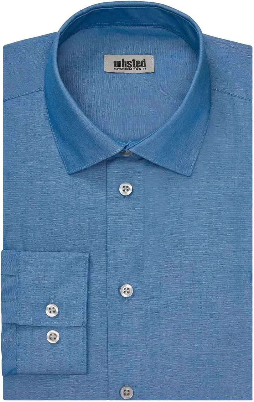 Kenneth Cole Unlisted Men's Regular Fit Solid Dress Shirt - Amazon Exclusive