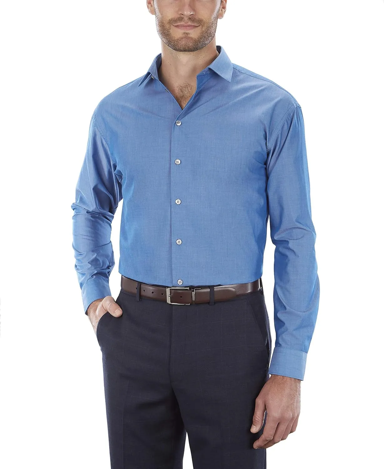 Kenneth Cole Unlisted Men's Regular Fit Solid Dress Shirt - Amazon Exclusive