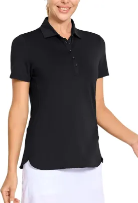M MAELREG Womens Golf Shirt Short Sleeve 5 Buttons Quick Dry Casual Solid Moisture Wicking Tennis Polo Shirts for Women