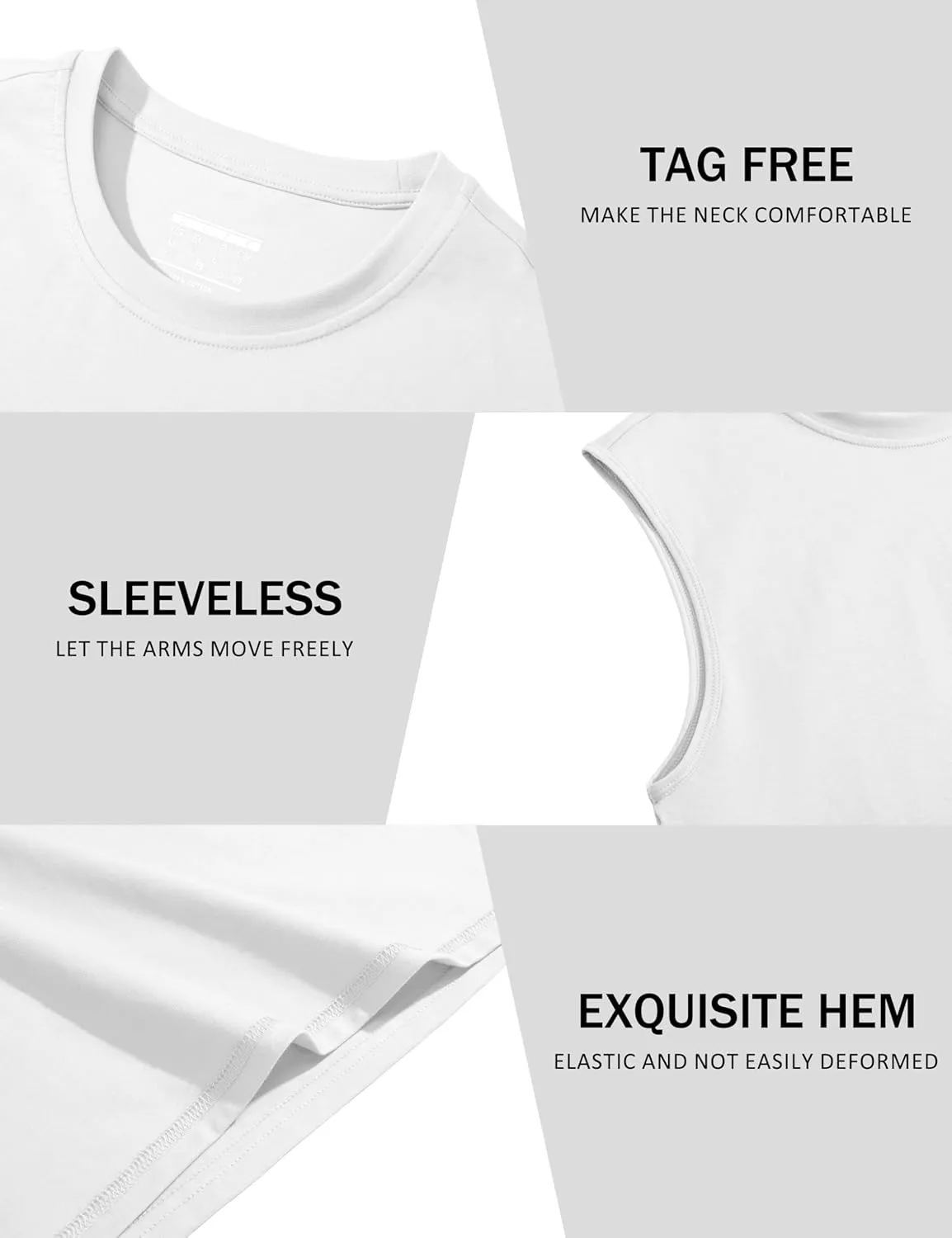 MAGCOMSEN Men's Tank Top Cotton Muscle Workout Gym Shirts Moisture Wicking Lightweight Summer Casual Sleeveless Shirts