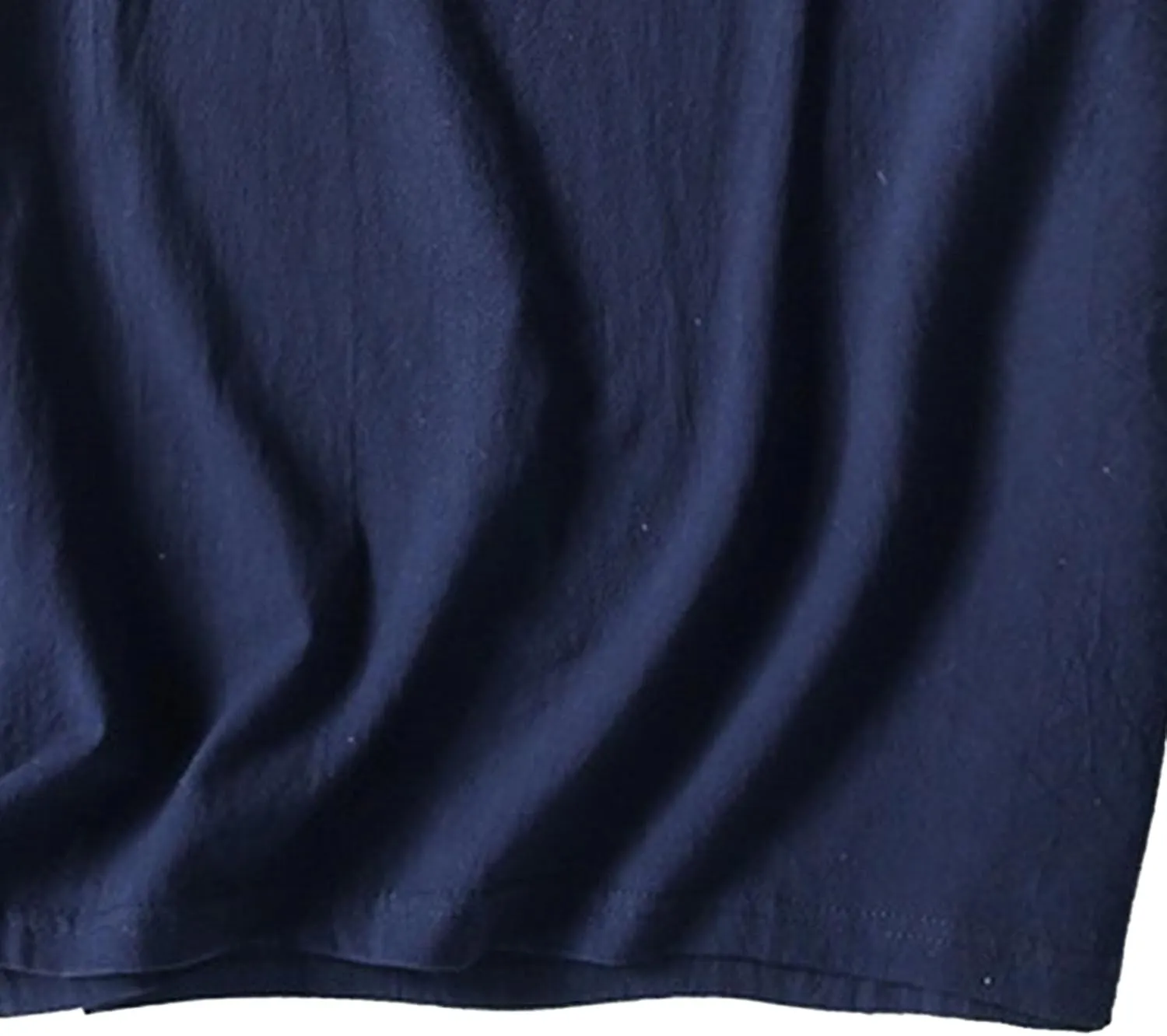 Men's Vintage Short Sleeve Solid Beach T-Shirts Cotton Linen V Neck Casual Tees Button Lightweight Summer Tops