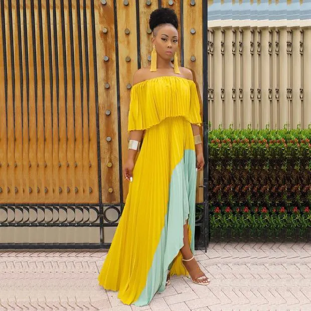 Mosley Pleated Holiday Maxi