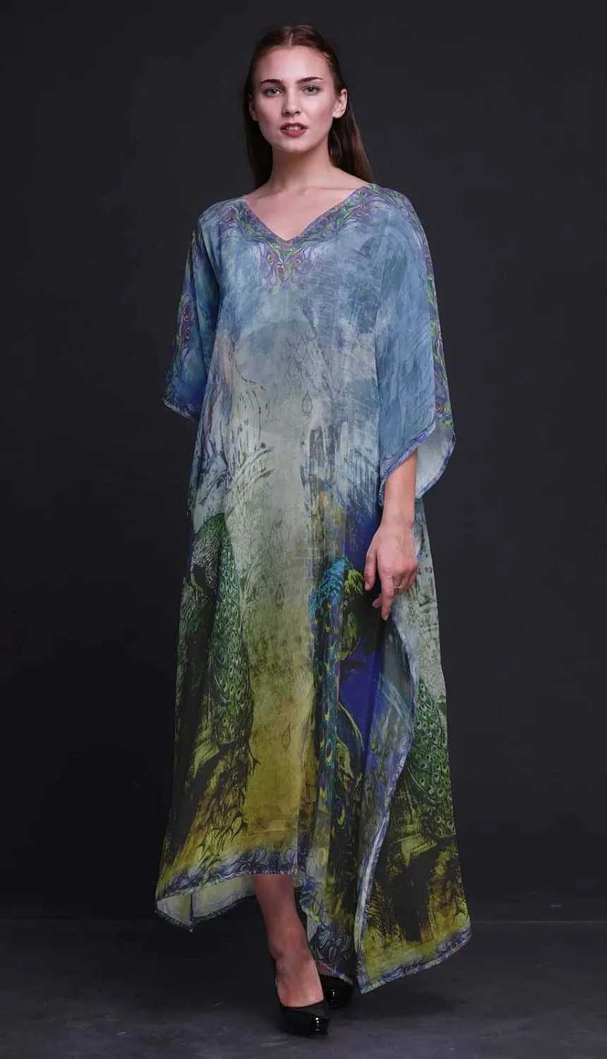 Mughal Monuments Beach Kaftan Bikini Cover up Women Maxi Dress Long Caftan