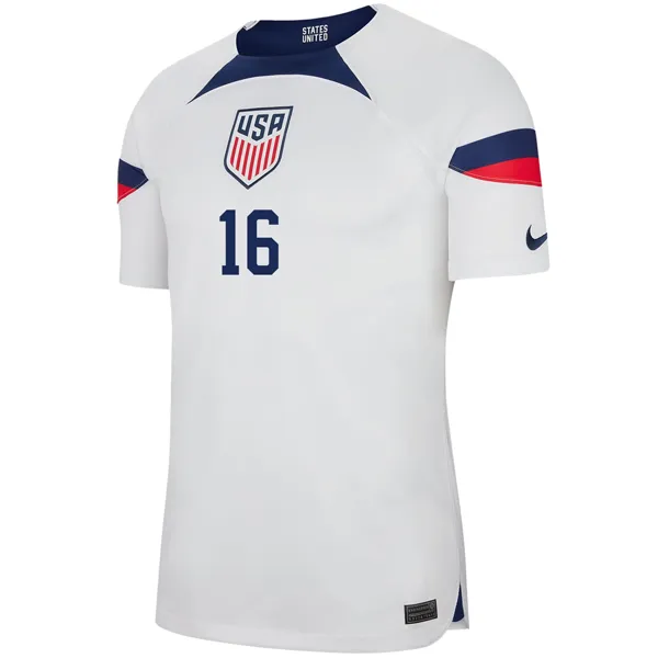Nike United States Authentic Match George Bello Home Jersey 22/23 (White/Loyal Blue)