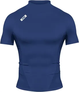 Nxtrnd Men's Turtleneck Compression T-Shirt, Short Sleeve Mock Neck