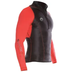 Open Box Sharkskin Mens Performance Wear Long Sleeve, Black / Red, Size: Small
