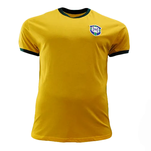 Pele Signed Brazil Yellow Soccer Jersey (Beckett)