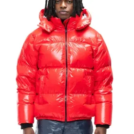 Purple Brand Red Nylon Puffer Jacket