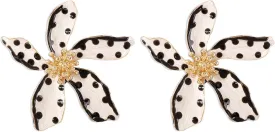 Simple Cute Petal Flower Large Earrings for Women,Lightweight Enamel Drop Oil Flower Earrings Jewelry Gifts