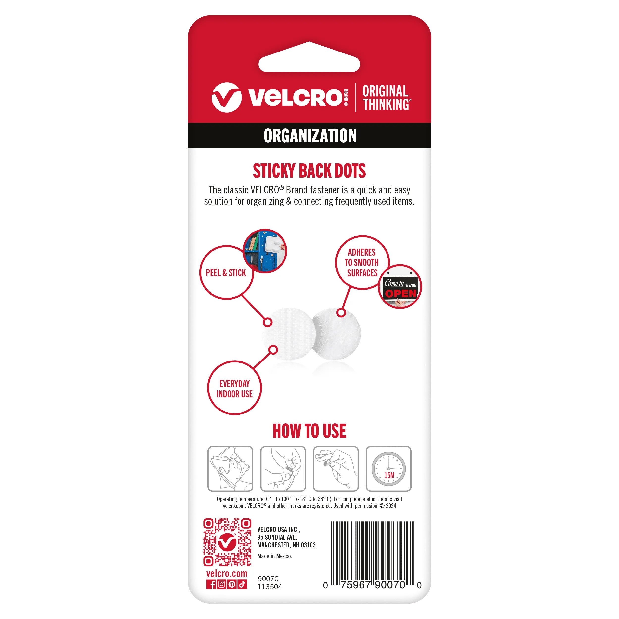 VELCRO® Brand Sticky Back Coins