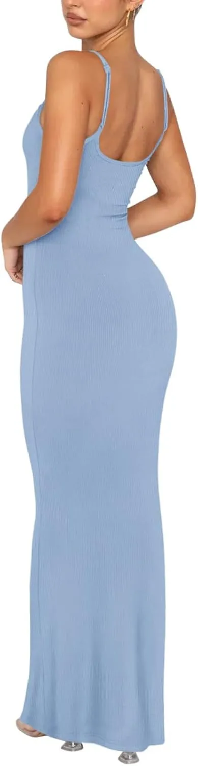 Womens Dresses Sexy Lounge Slip Long Dress Bodycon Spaghetti Strap Sleeveless Maxi Dresses Elegant Dressy Dress 2025