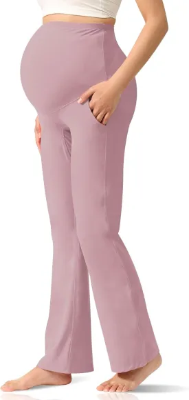 Women's Maternity Leggings Over The Belly Pregnancy with Pockets Yoga Pants Active Wear Tights Pants Workout