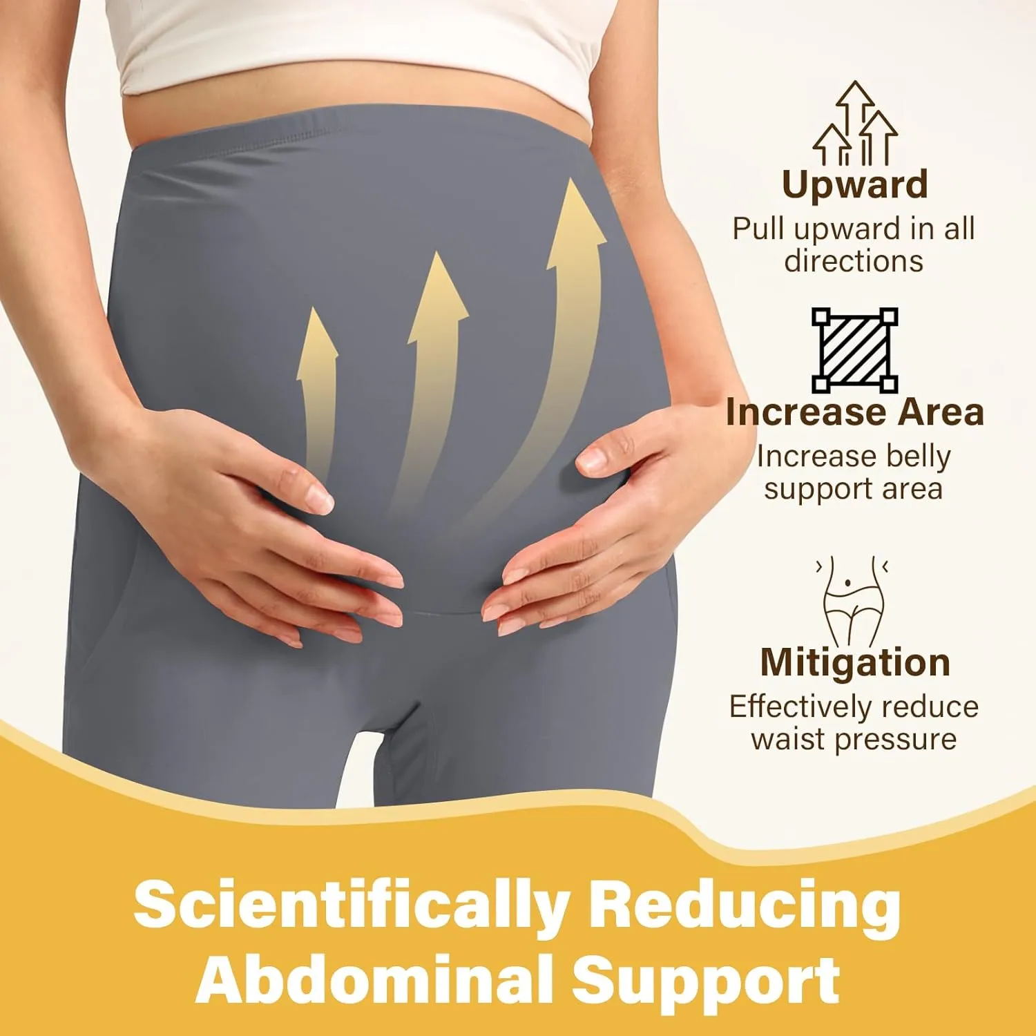 Women's Maternity Leggings Over The Belly Pregnancy with Pockets Yoga Pants Active Wear Tights Pants Workout