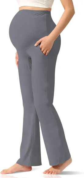 Women's Maternity Leggings Over The Belly Pregnancy with Pockets Yoga Pants Active Wear Tights Pants Workout